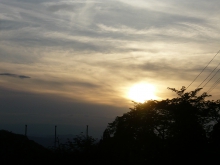 御宿東鳳から見た夕日